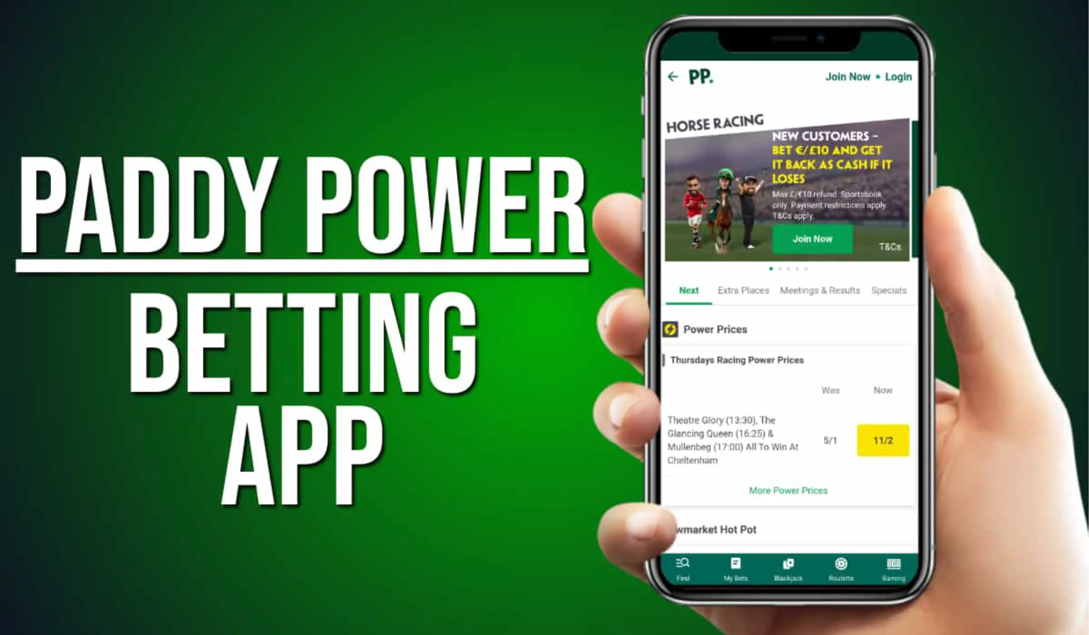 PaddyPower Casino App Screenshot